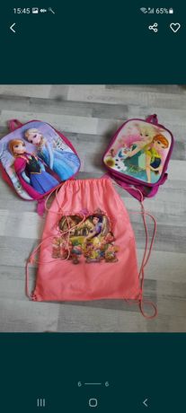 ELSA plecaczki oraz Disney worek na buty