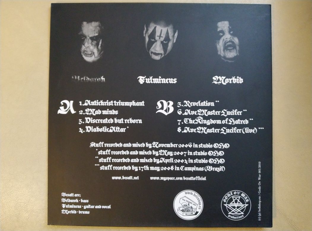 Besatt - Diabolic Altar, LP, 2010, black metal