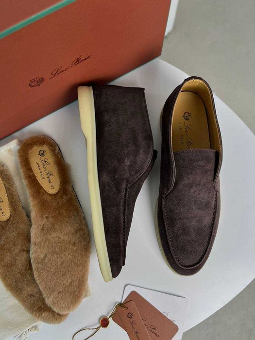 Мужские лоферы Loro Piana ботинки с меховой стелькой Лоро Пиана ob436