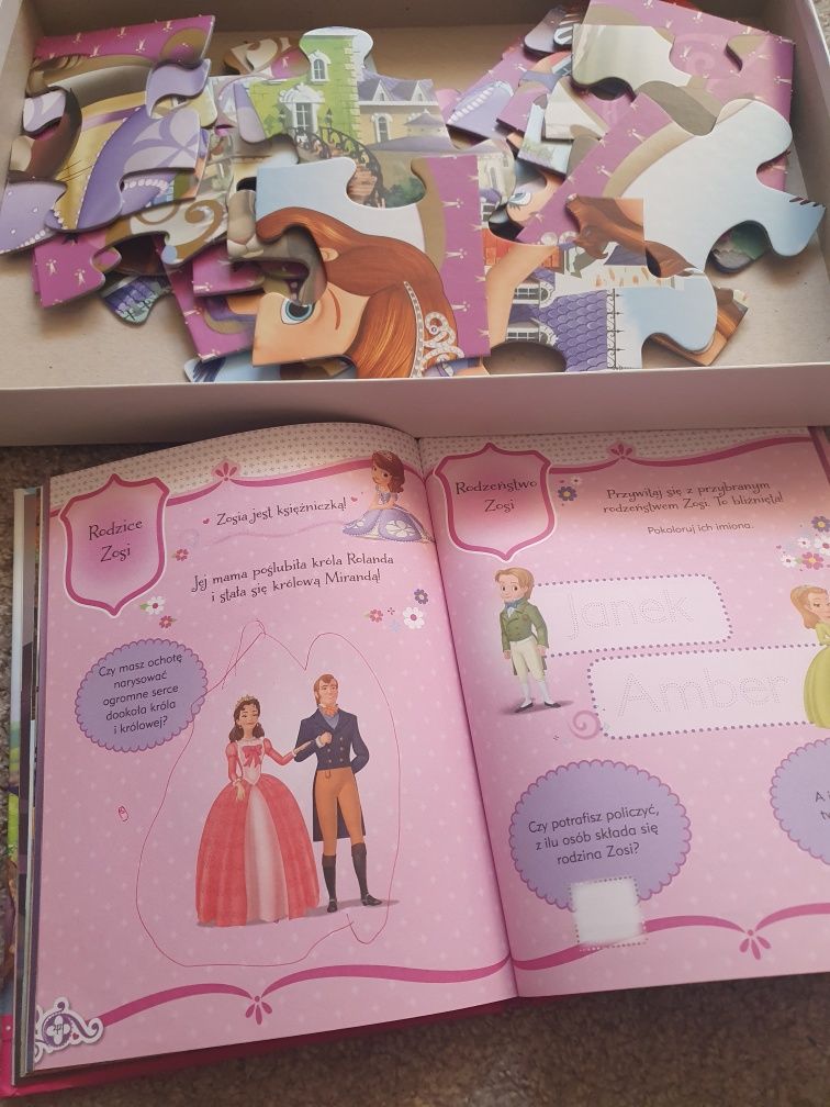 Księżniczka Zosia puzzle maxi i książeczka książka