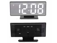 Budzik Zegar LED elektroniczny Termometr Lustro Powystawowy