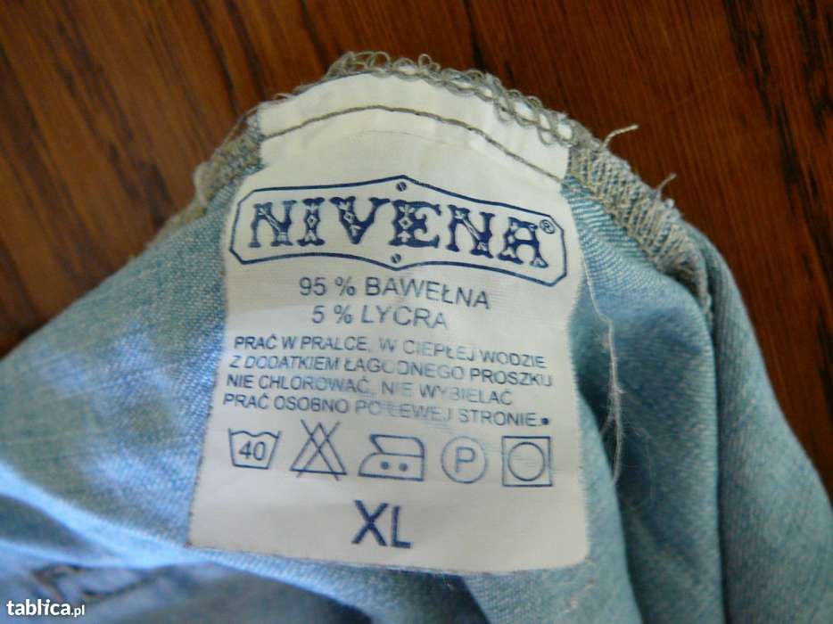 Spodnie ciążowe NIVENA JEANSY 40 42 L XL jeans niebieskie hipisowskie