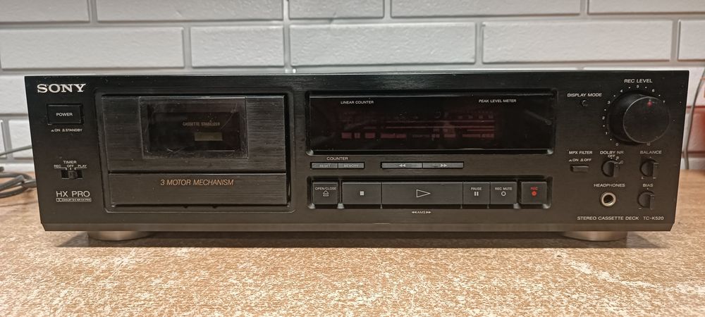 Magnetofon SONY tc-k520. Japan. Serwis