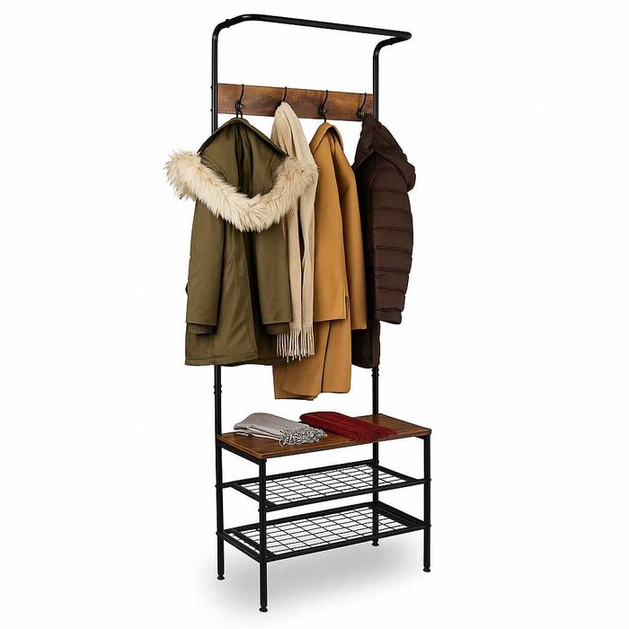 NOWY Wieszak Loftowy Na Ubrania Kurtki Szafka na Buty Do Przedpokoju