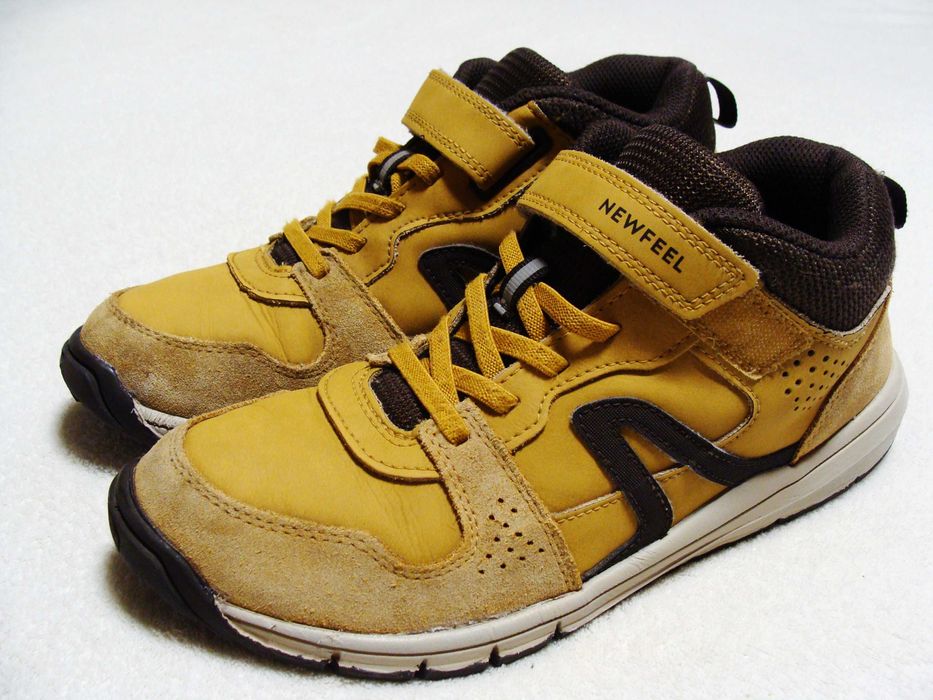 Decathlon подростковые кожаные кроссовки на липучках Размер 39