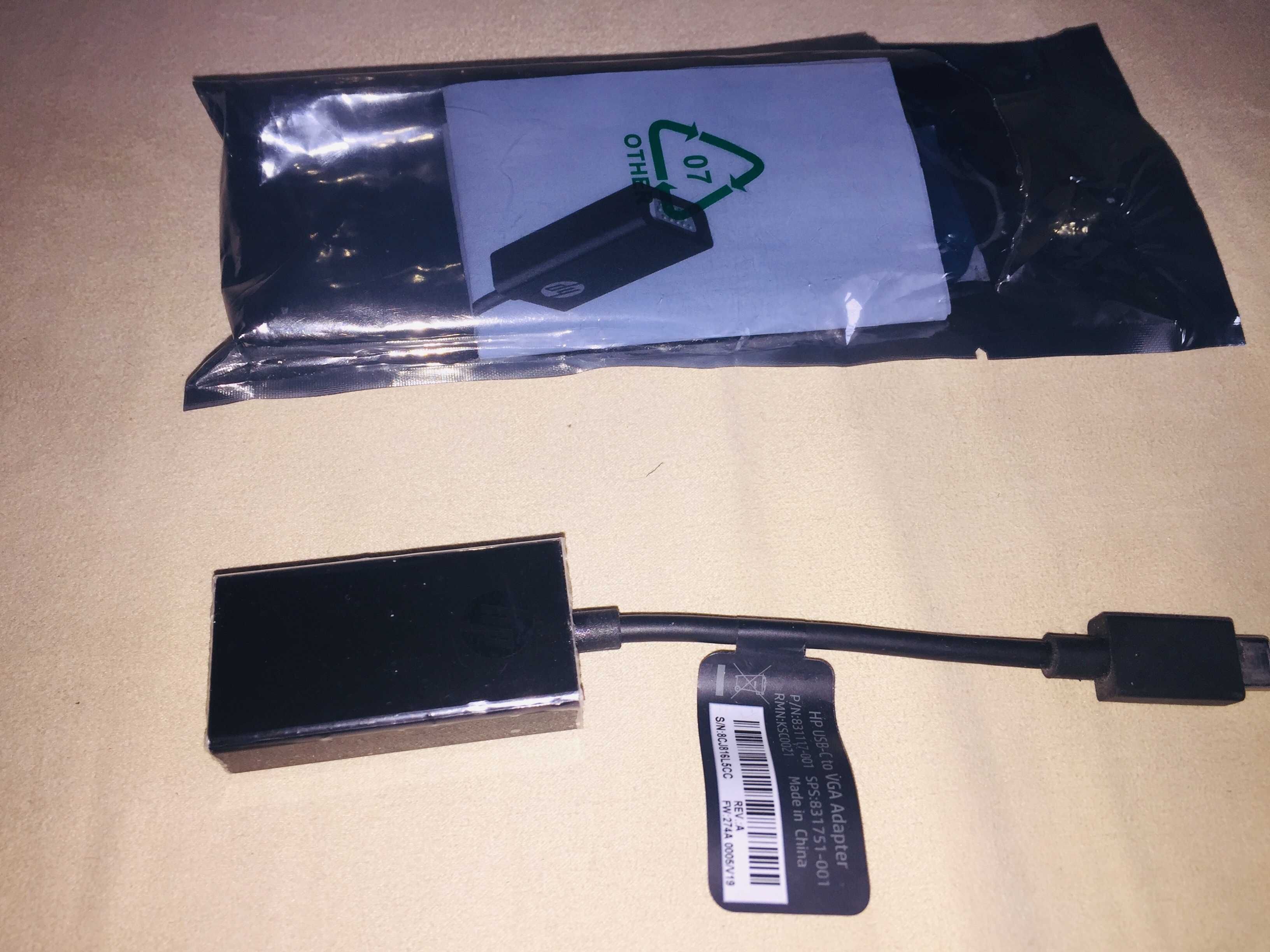 Adapter przelotka przejściówka HP USB-C VGA