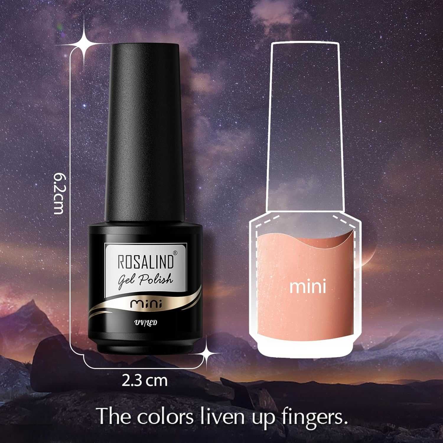 4x Lakier żelowy do paznokci Gel Polish UV LED - ROSALIND 4x7ml