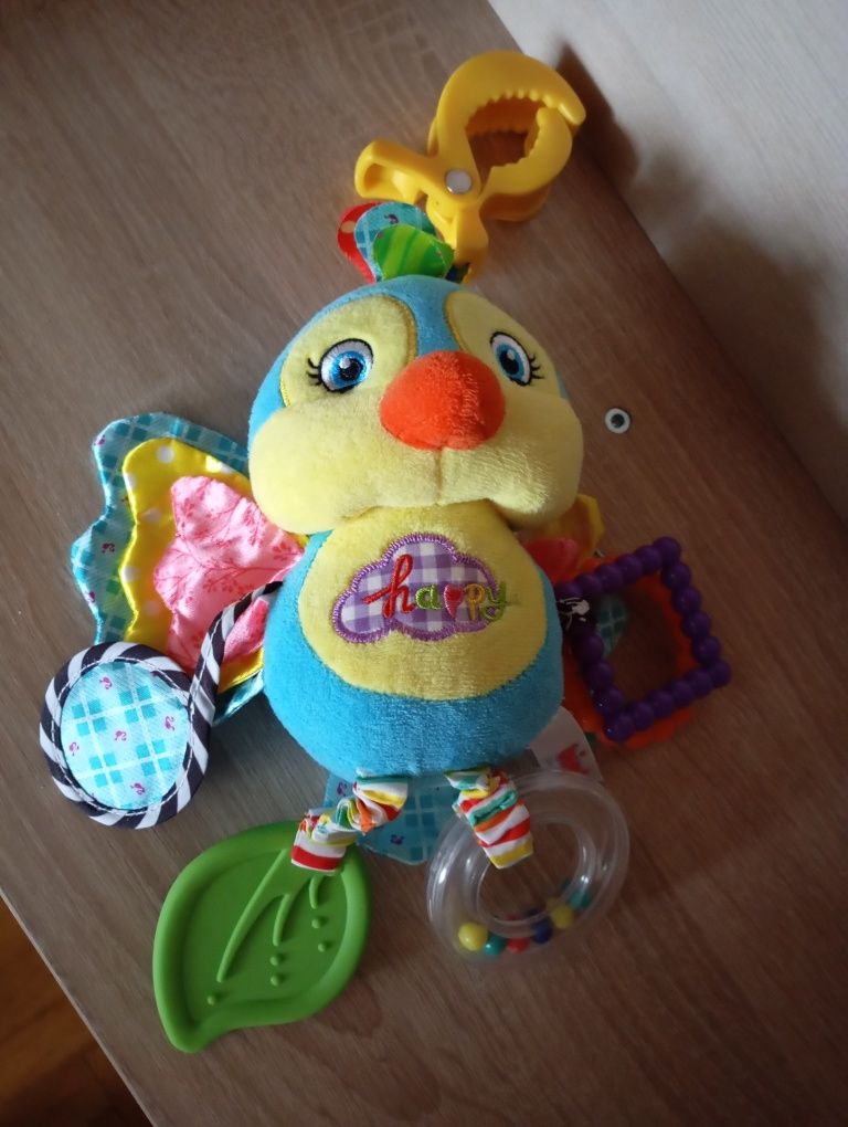 М'яка розвиваюча іграшка-підвіска в коляску Пташка Happy Monkey