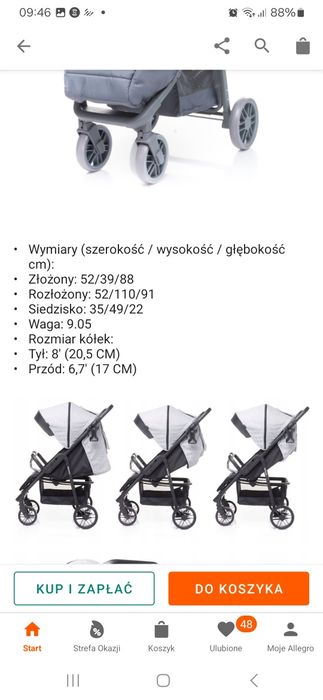 Wózek spacerówka