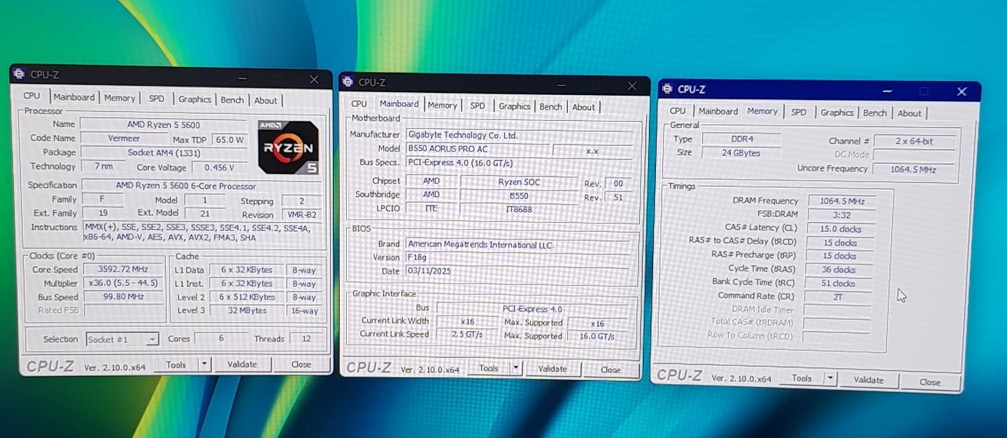 Zestaw płyta b550, procesor r5 5600, ddr4 24gb