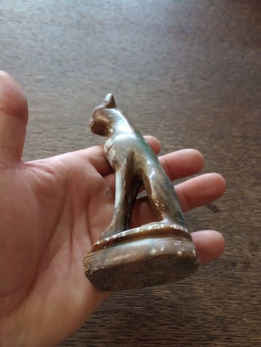 Egipska figurka Kota kamień marmur Okazja