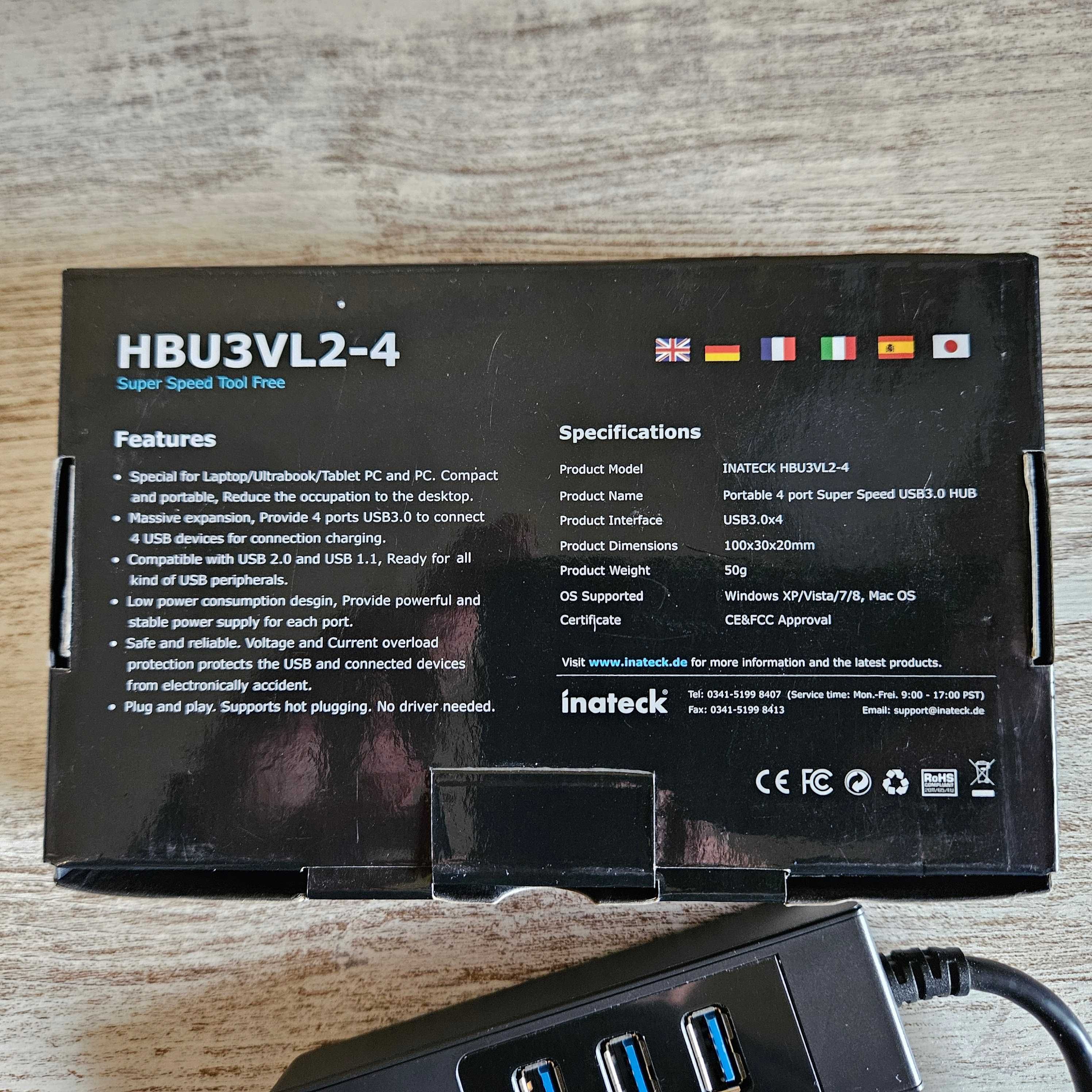 Hub USB3.0 Inatek portátil