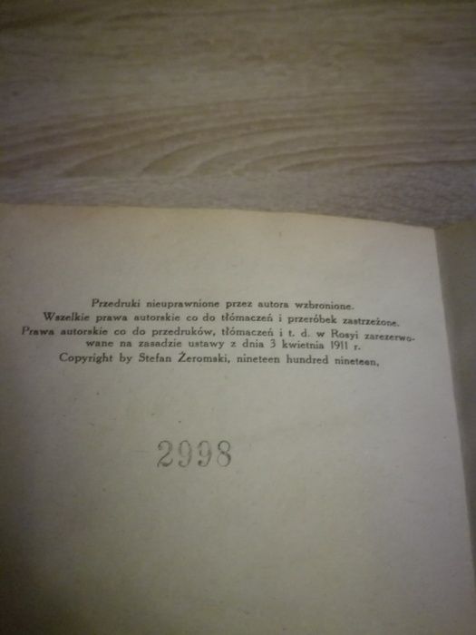 Stare wydanie Popiołów Stefana Żeromskiego