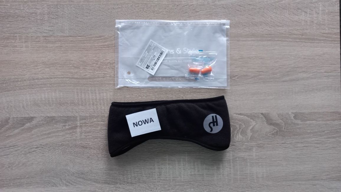 nowa- opaska wyciszająca, sportowa + zatyczki do uszu/ unisex