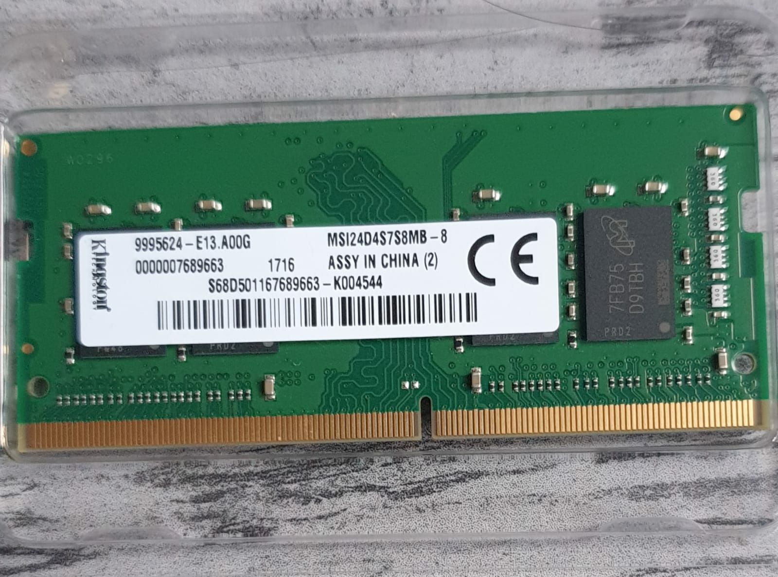 Pamięć RAM 8GB DDR4 Kingston 2400MHz MSI24D4S7S8MB