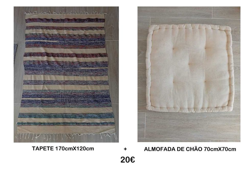 Vendo tapete + almofada por 20€