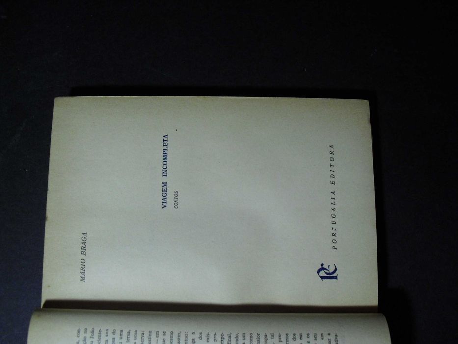 Mário Braga);Viagem Incompleta-Contos