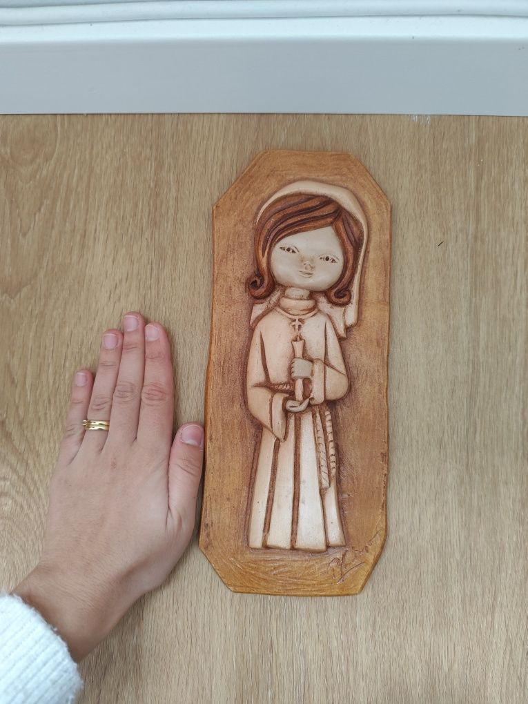 Quadro Menina a fazer primeira comunhão