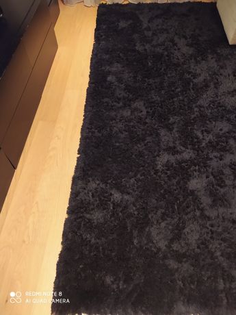 Carpete preta pelo alto 200x300