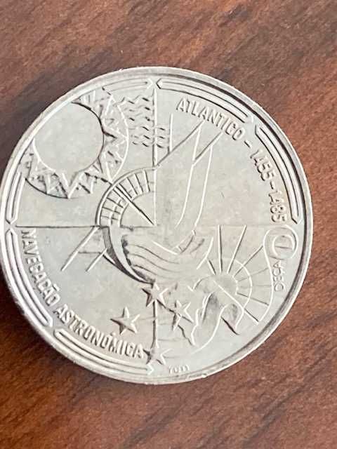 5 Moedas comemorativas 100 escudos, 1990 - Atlântico, Nav. Astronómica