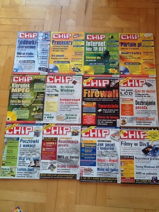 29 Czasopism CHIP magazyn komputerowy.Testy,technologie2001do2010 i cd