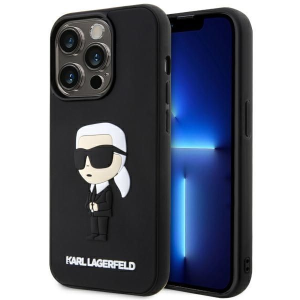 Karl Lagerfeld Etui iPhone 14 Pro Max 6.7" Czarny 3D Rubber Ikonik