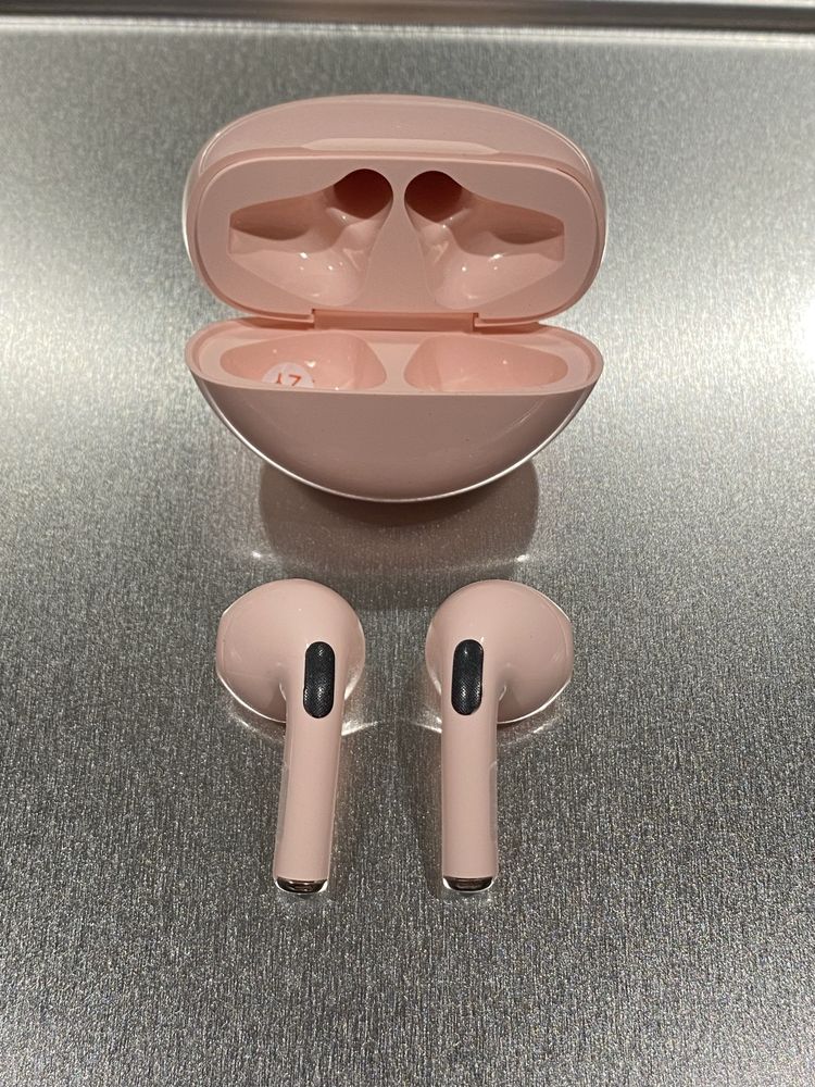Piękne Różowe słuchawki bezprzewodowe jak xiaomi/airpods/jbl