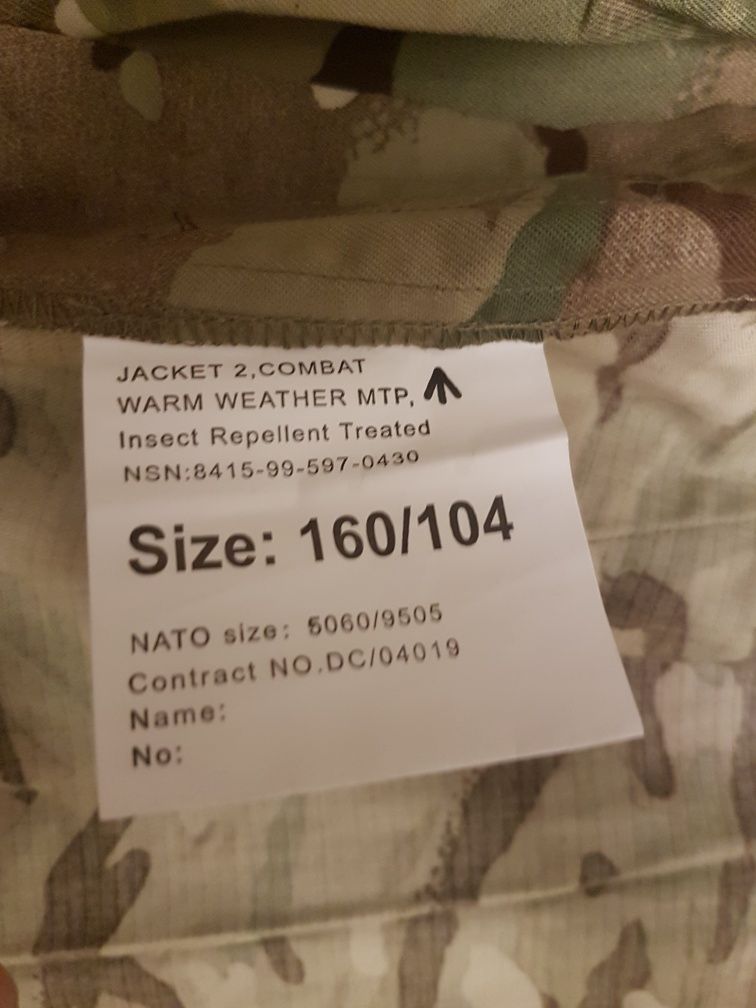 Bluza wojskowa Brytyjska Jacket 2 Combat MTP 160/104