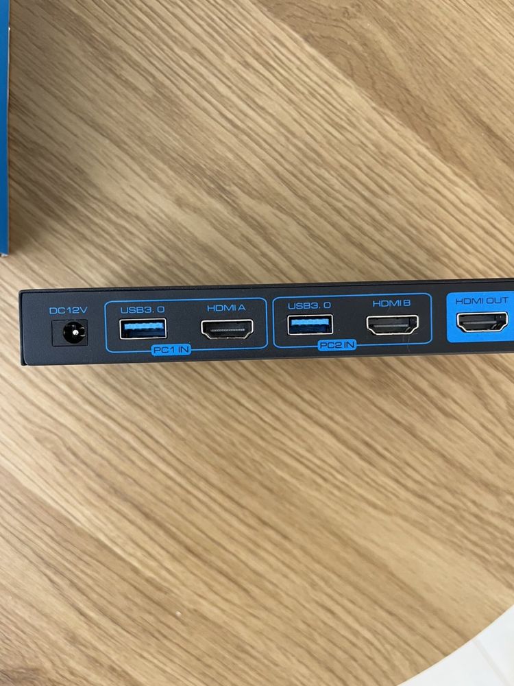 Hdmi kvm перемикач 2пк 1 монітор підтримка 4к 60гц usb3.0kvm