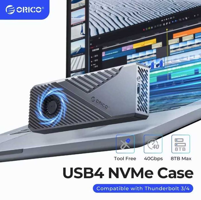 Зовнішня кишеня ORICO CNM2-U4 - 40Gbps USB4 для M.2 NVMe SSD