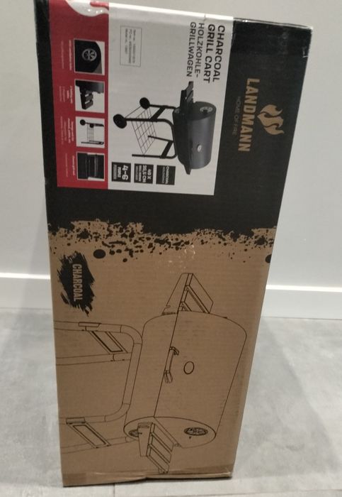 Grill węglowy wózek BARREL 550 (ruszt chrom) / Grill Landmann 13657