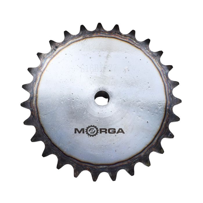 Koło zębate łańcuchowe hartowane z kołnierzem, piastą 16B-1 Z-27 MORGA