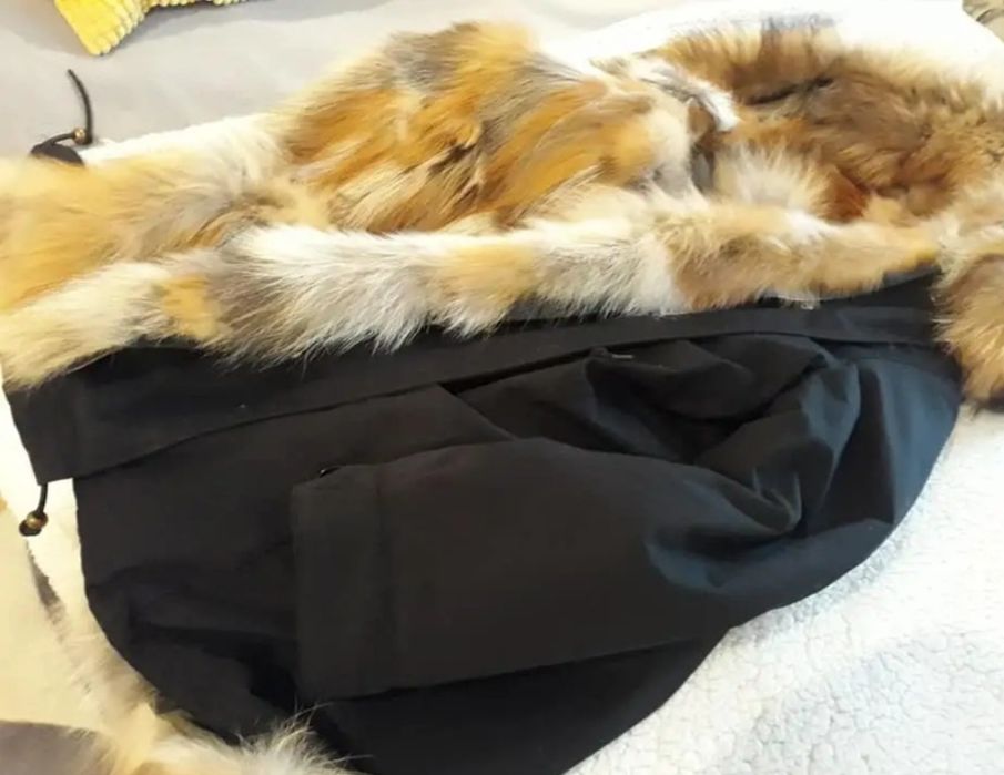 Parka z futrem naturalnym
