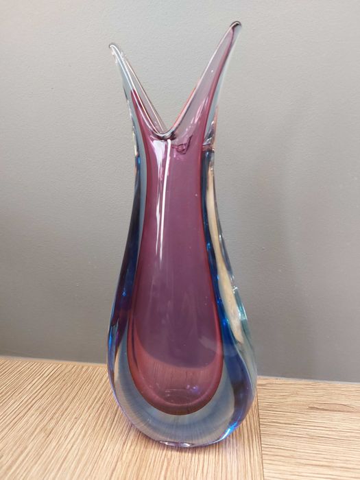 Wazon Somerso Murano.Projekt Flavio Poli z lat 50-60 tych