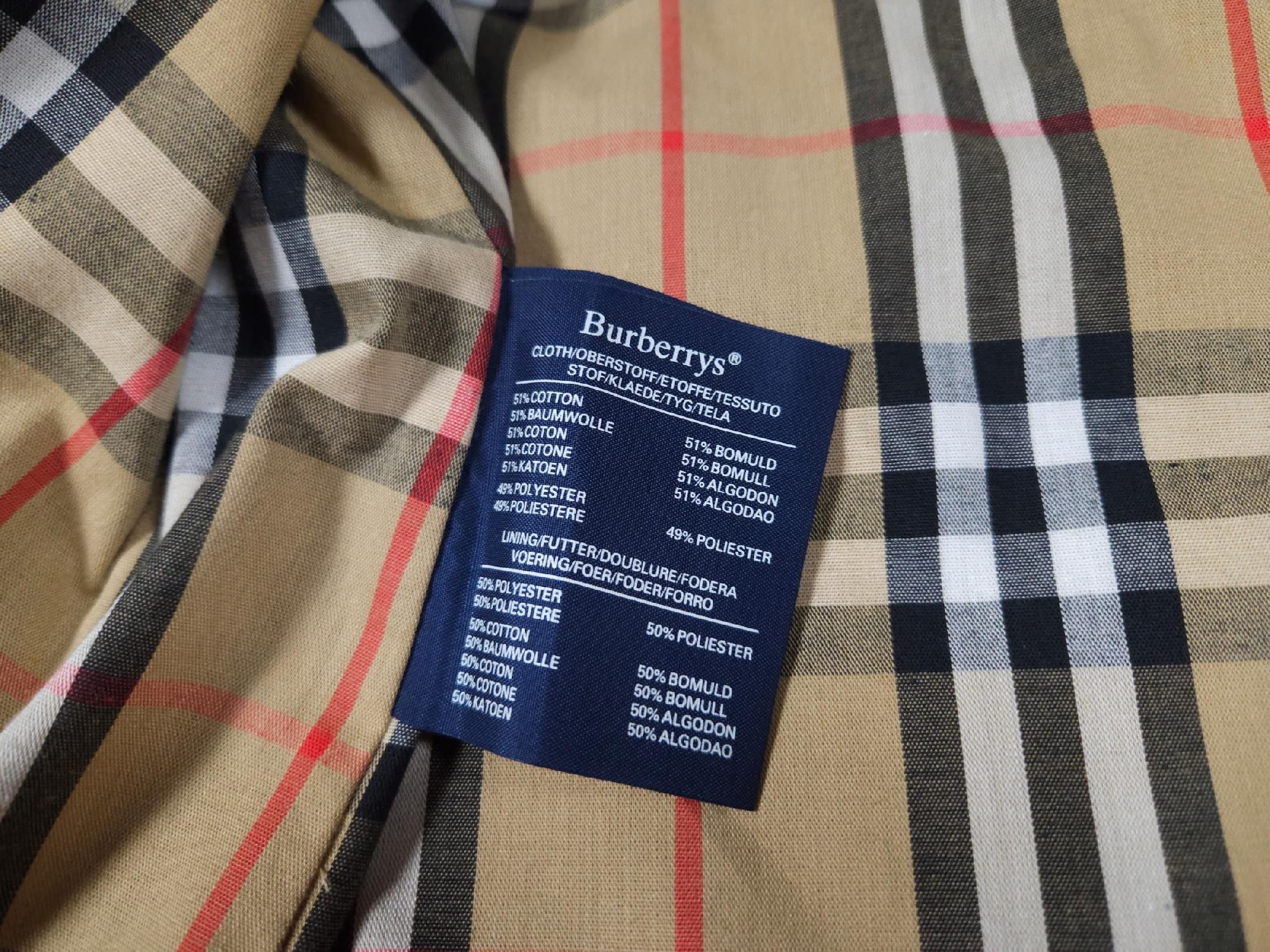 BURBERRY Płaszcz Trencz Męski Beżowy r. 2XL