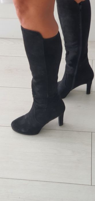 Kozaki zamszowe szpilka wygodne