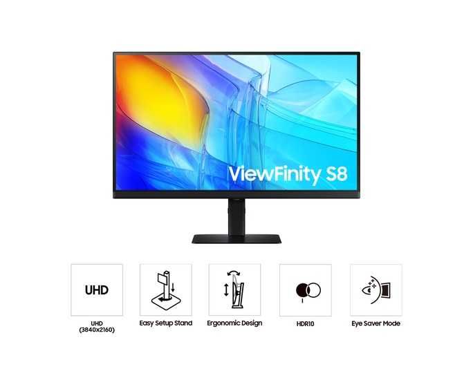 Монітор 4K 27" Samsung ViewFinity S8 S80D UHD Monitor (LS27D800EAUXEN)