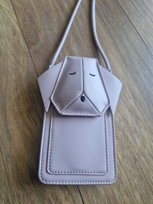 Saszetka Etui torebka na telefon pudrowy róż