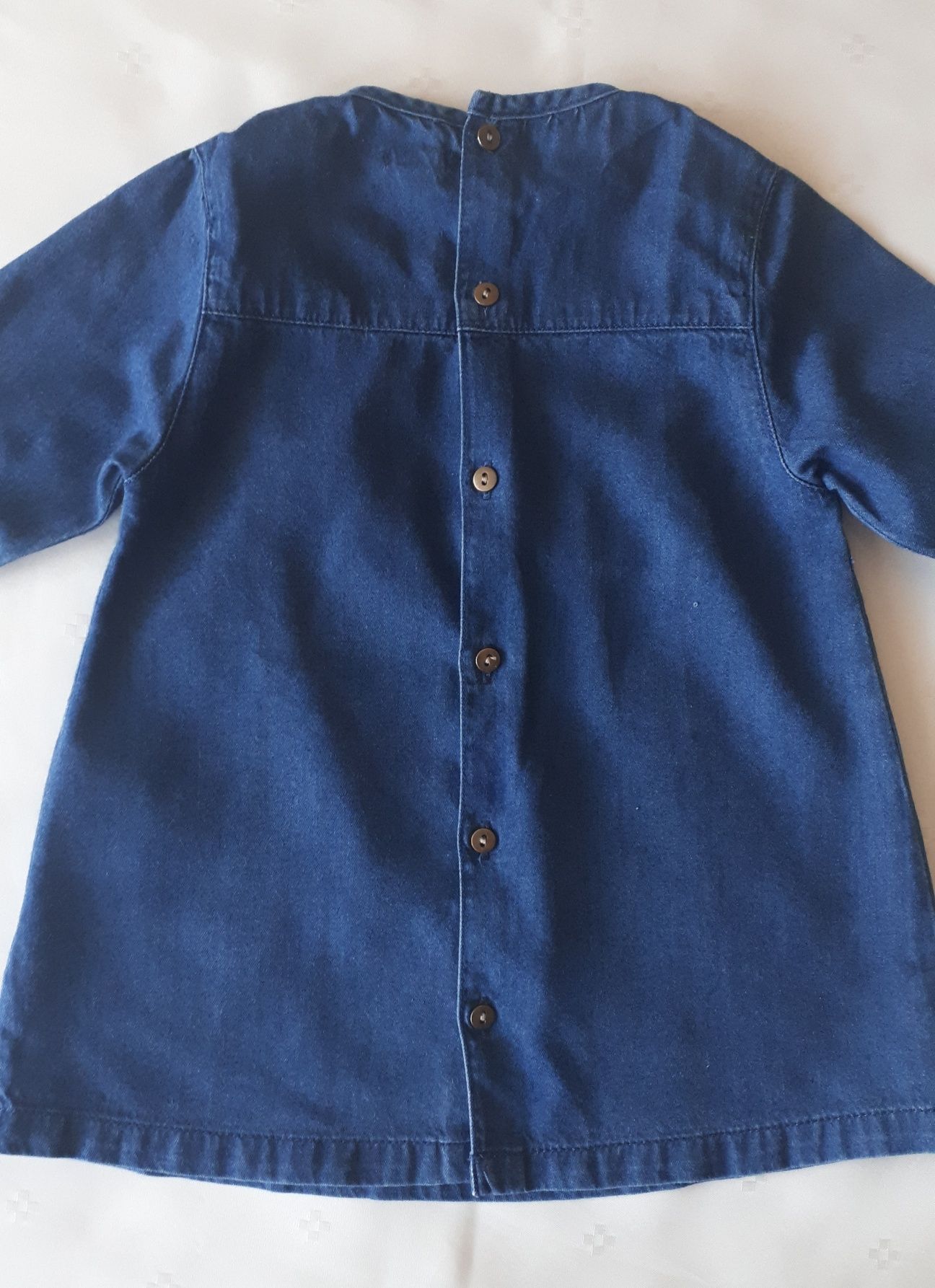 Sukienka dżinsowa długi rękaw r. 80