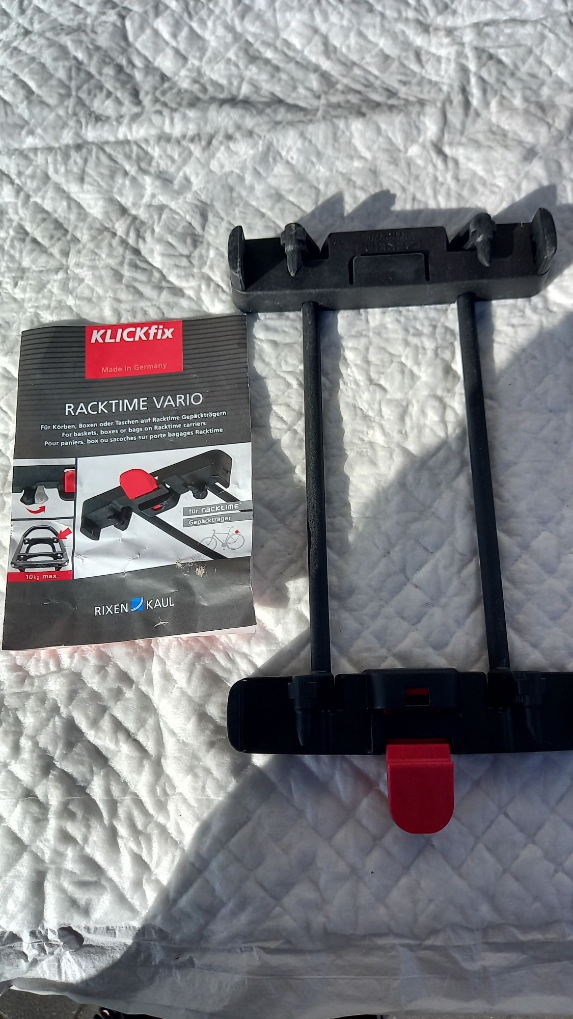 Używany adapter do bagażnika do roweru firmy klickfix