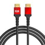 Kabel 2x HDMI 2.1 przesył danych do 8K o długości 1m czerwone końcówki