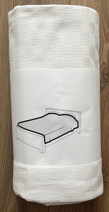 Narzuta IKEA STENFRÖMAL bawełniana biała 230x250 cm