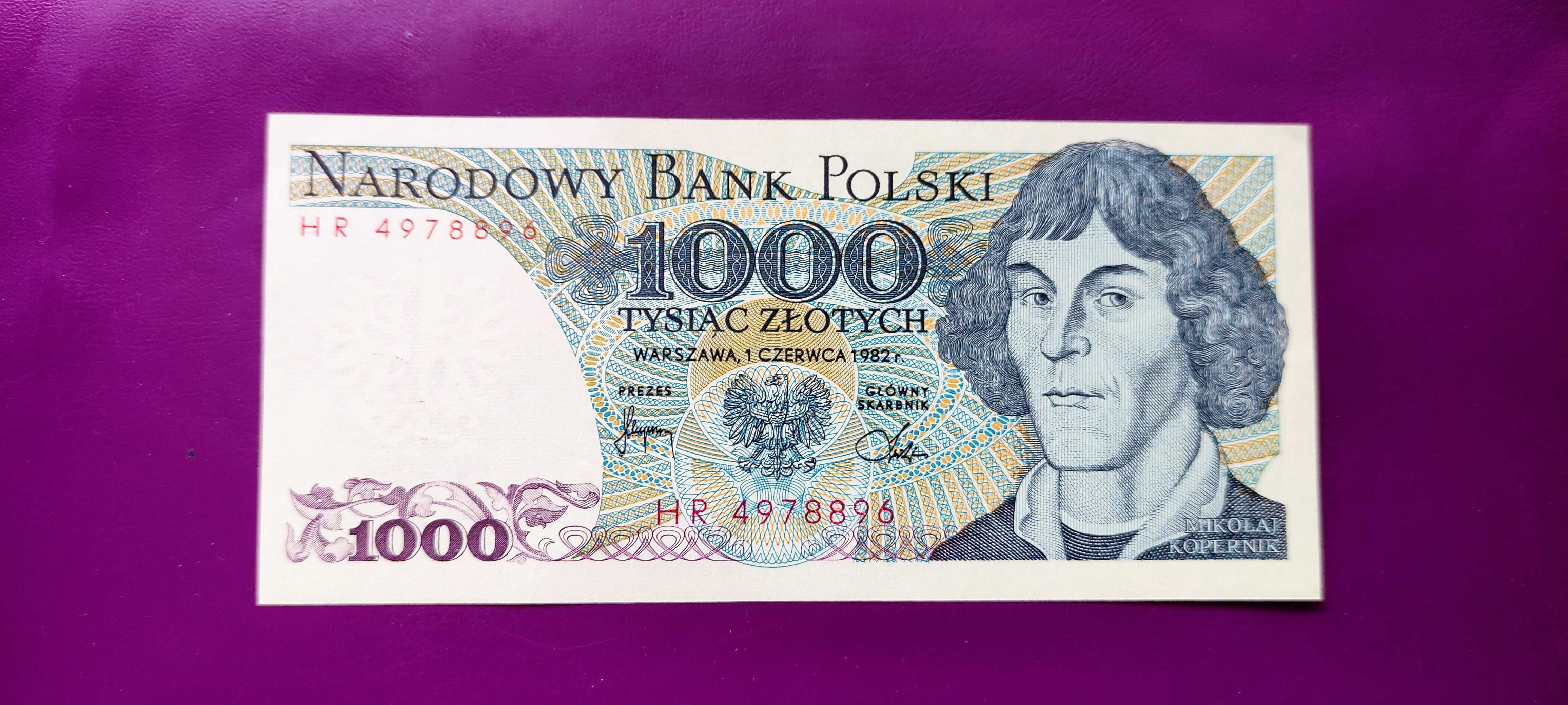 Banknot z PRL-u 1000 zł 1982 - stan UNC ! (nr.1)