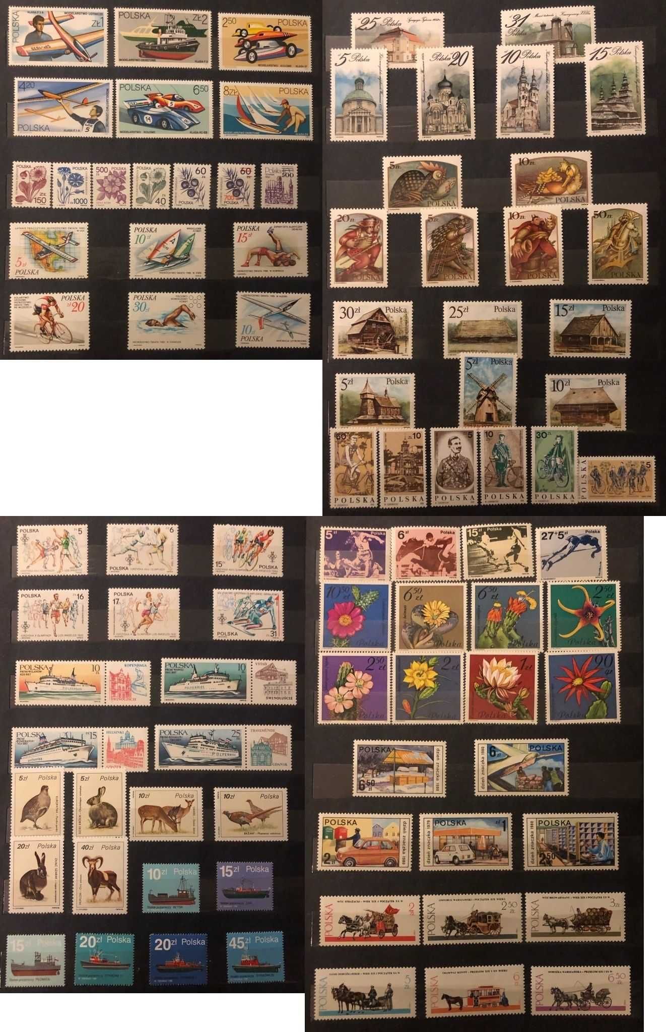 Klaser ze znaczkami (475 sztuk) z epoki PRL