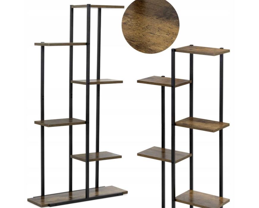 Kwietnik Stojak na Rośliny Kwiaty Rustykalny Regał Drewniane Półki