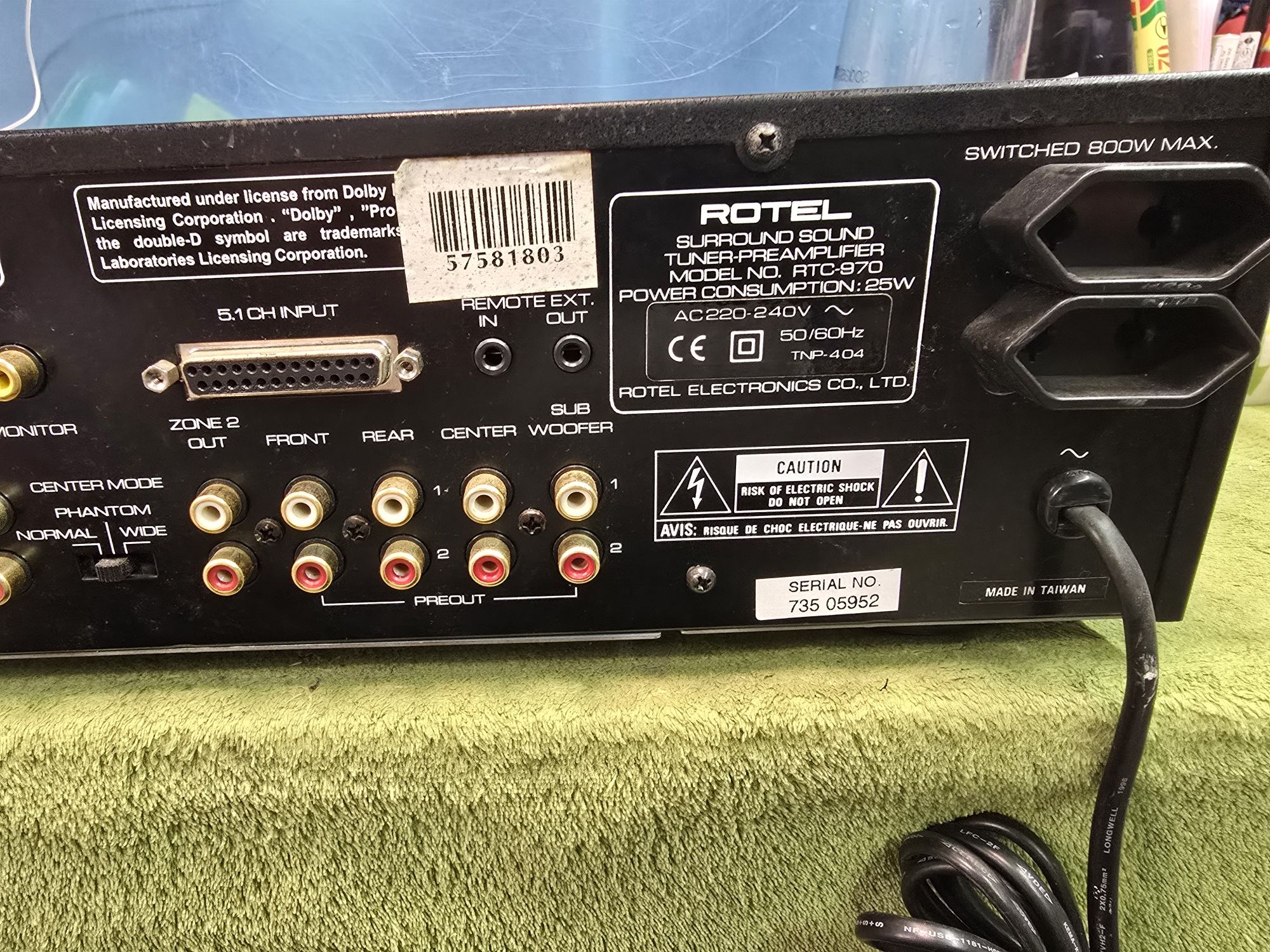 ROTEL RTC-970 preamp, przedwzmacniacz vintage + pilot.