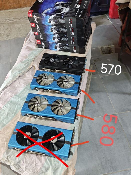 Видеокарты 1080ti,1070,580,570