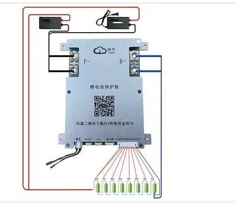 BMS JK-B1A8S20P (Li-Ion/LiFePo4/LTO 4S-8S; Balancer 1A 200A; BT/RS485)