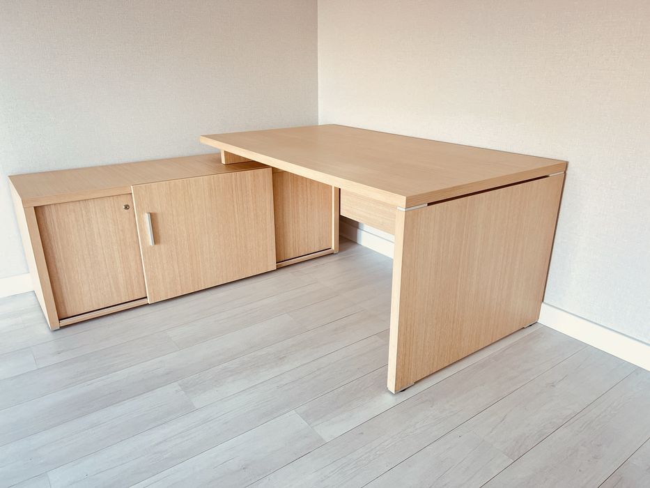 Okazja! Duże Biurko z Szafką MDD Quando Do gabinetu lub biura Jak nowe