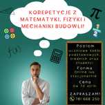 Korepetycje z matematyki fizyki mechaniki budowli stacjonarnie/online